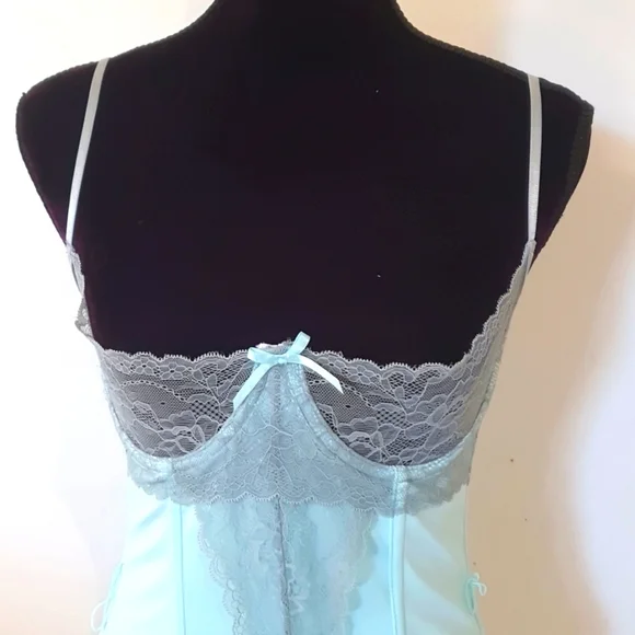 NEW Coquette Size M (approx 12) Misty Light Blue Bustier - Picture 2 of 9